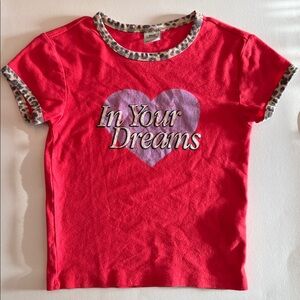 Urban Outfitters Red Graphic Tee with Heart Design